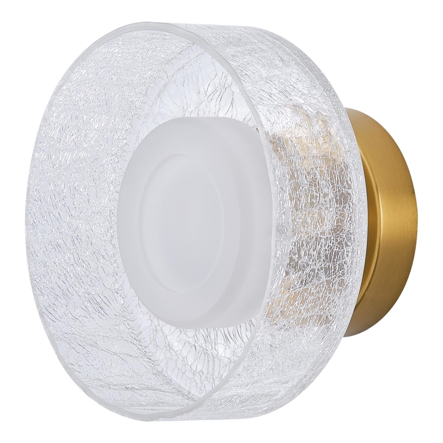 LED sieninis šviestuvas LED/8W/230V 3000K auksas/permatoma
