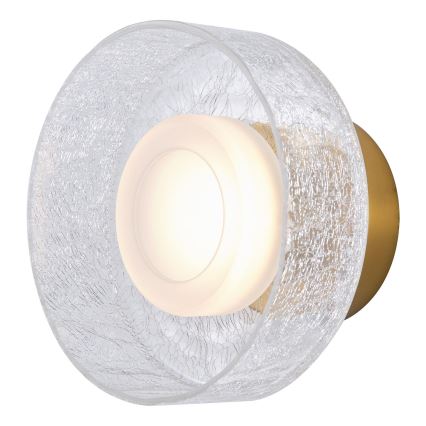 LED sieninis šviestuvas LED/8W/230V 3000K auksas/permatoma