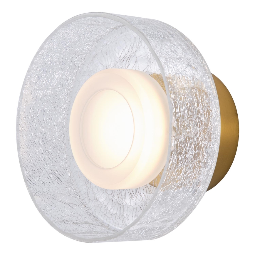 LED sieninis šviestuvas LED/8W/230V 3000K auksas/permatoma