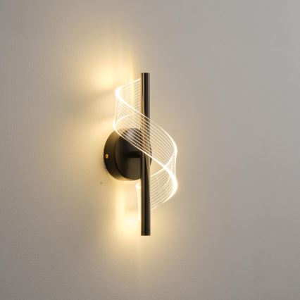 LED sieninis šviestuvas LED/8W/230V 3000K juoda
