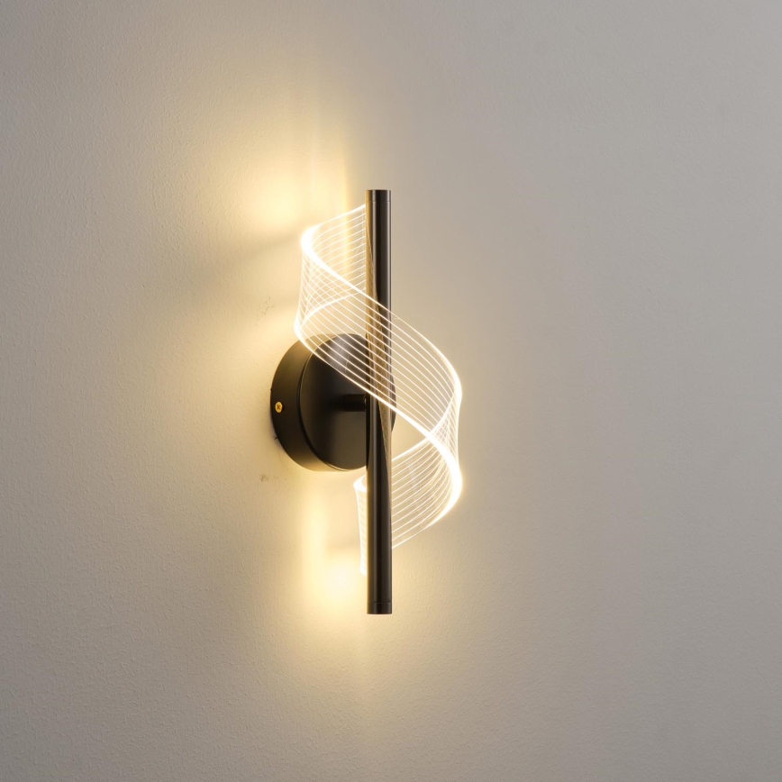 LED sieninis šviestuvas LED/8W/230V 3000K juoda