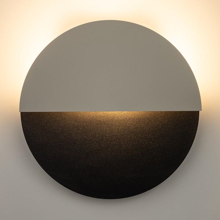 LED sieninis šviestuvas LUNA LED/7W/230V diametras 26 cm juoda/smėlio spalva