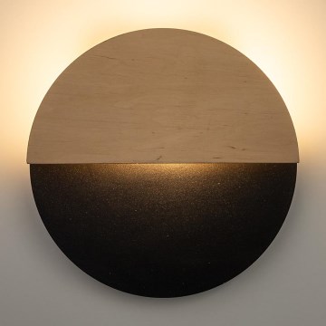 LED sieninis šviestuvas LUNA LED/7W/230V diametras 26 cm juoda/smėlio spalva