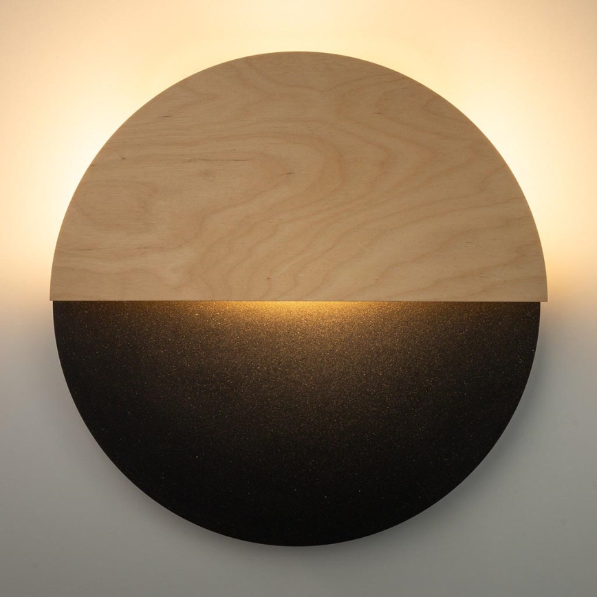 LED sieninis šviestuvas LUNA LED/7W/230V diametras 36 cm juoda/smėlio spalva