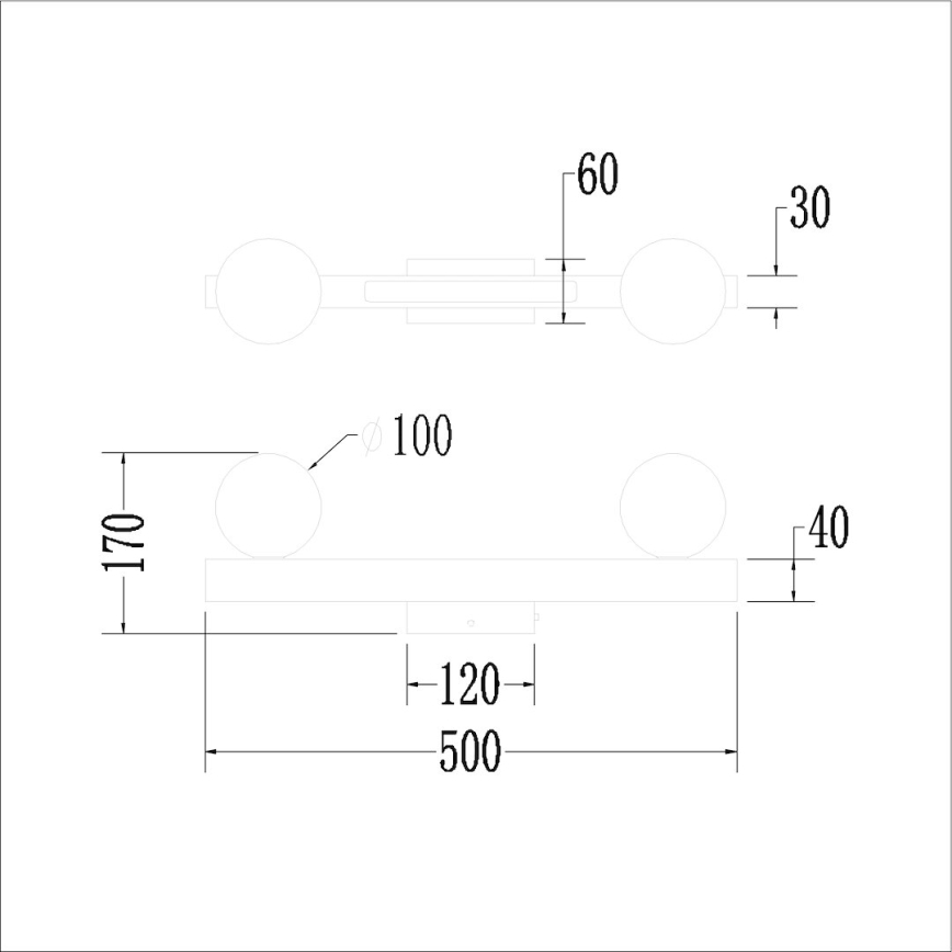 LED sieninis šviestuvas MAGNET LED/13W/230V + 2xG9/60W 3000/4000K juoda