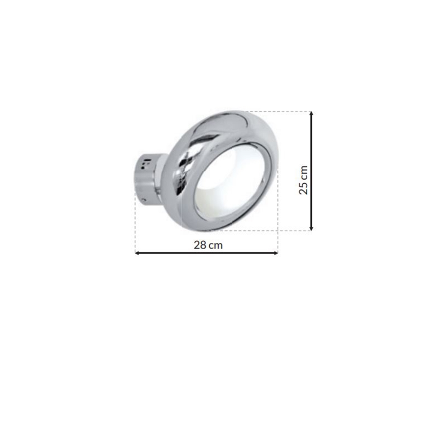 LED sieninis šviestuvas MERCURIO 1xLED/12W/230V