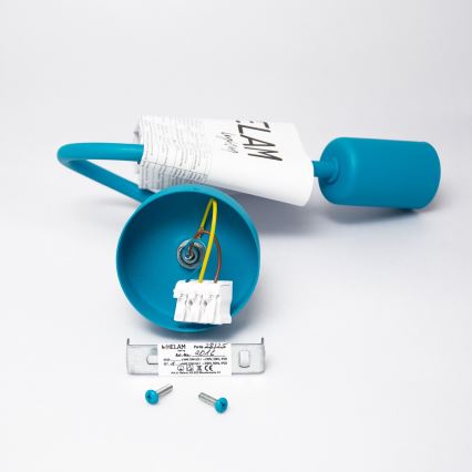 LED sieninis šviestuvas OXFORD 1xE27/15W/230V mėlynas