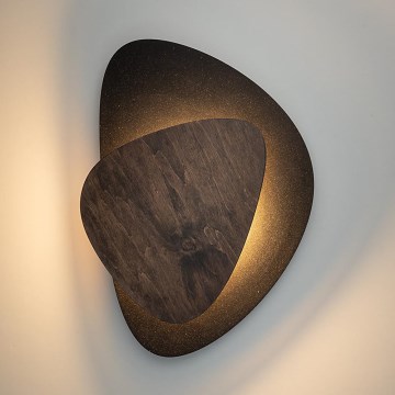 LED sieninis šviestuvas PEDRA LED/7W/230V juoda/ruda
