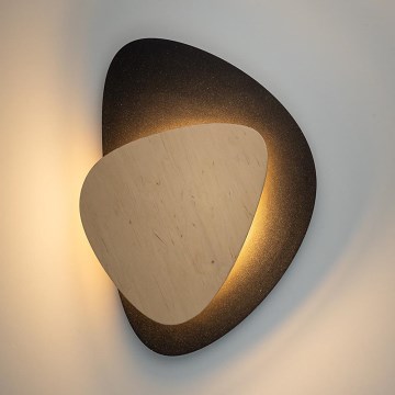 LED sieninis šviestuvas PEDRA LED/7W/230V juoda/smėlio spalva