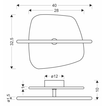 LED sieninis šviestuvas RELAX LED/5W/230V auksinis/baltas