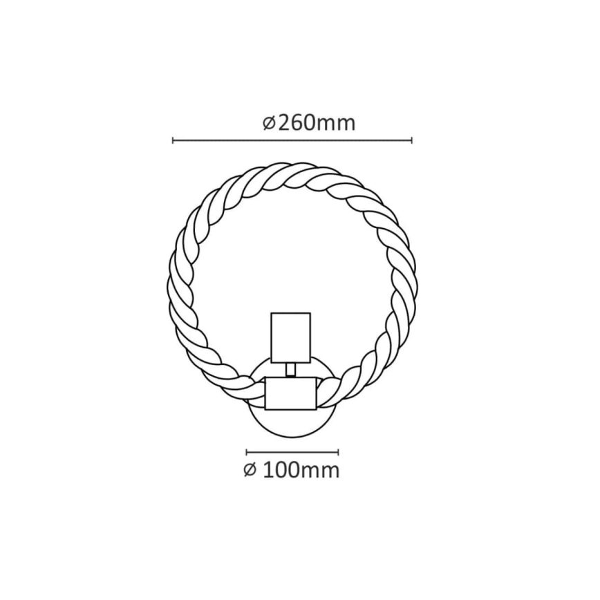 LED sieninis šviestuvas ROPE ARTHUR 1xE27/10W/230V