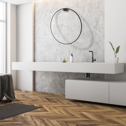 LED sieninis šviestuvas SATURNO LED/46W/230V skersmuo 80 cm IP44 juodas