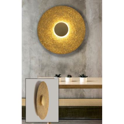 LED sieninis šviestuvas SOLE LED/7W/230V diametras 44 cm auksas
