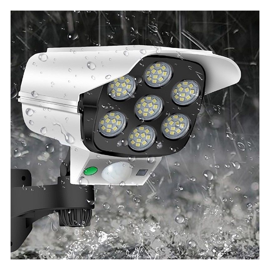 LED Netikra saulės energijos kamera su jutikliu KAMERA LED/1W/3,7V 1200 mAh IP44 + nuotolinio valdymo pultas