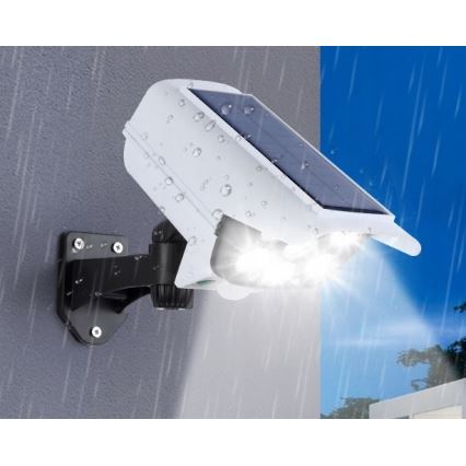 LED Netikra saulės energijos kamera su jutikliu KAMERA LED/1W/3,7V 1200 mAh IP44 + nuotolinio valdymo pultas