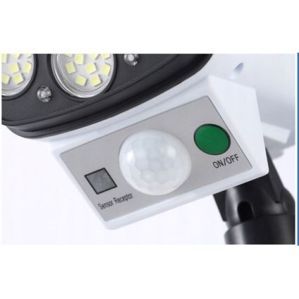 LED Netikra saulės energijos kamera su jutikliu KAMERA LED/1W/3,7V 1200 mAh IP44 + nuotolinio valdymo pultas