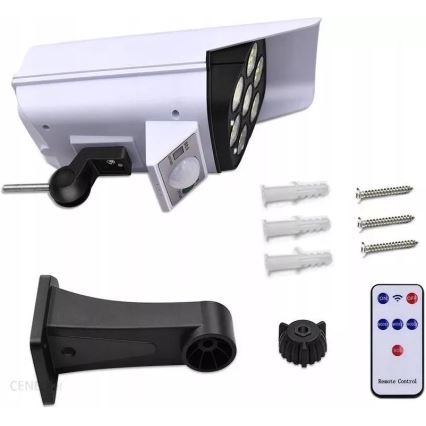 LED Netikra saulės energijos kamera su jutikliu KAMERA LED/1W/3,7V 1200 mAh IP44 + nuotolinio valdymo pultas