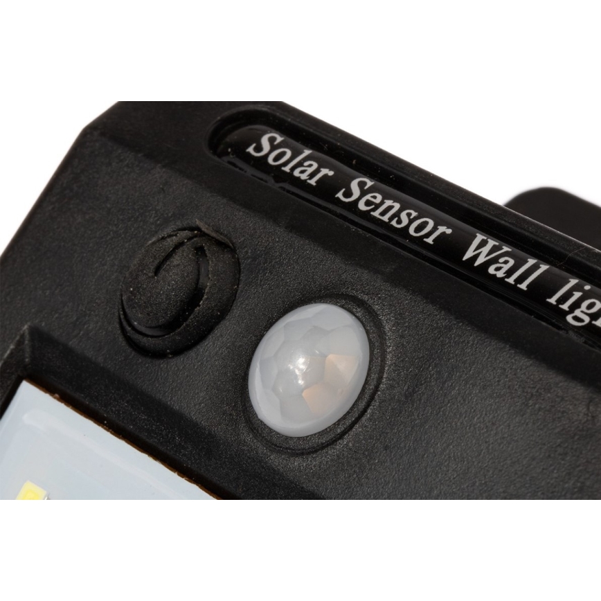 LED sieninis šviestuvas su jutikliu, įkraunamas saulės energija LED/0,55W/3,7V 1200 mAh IP65