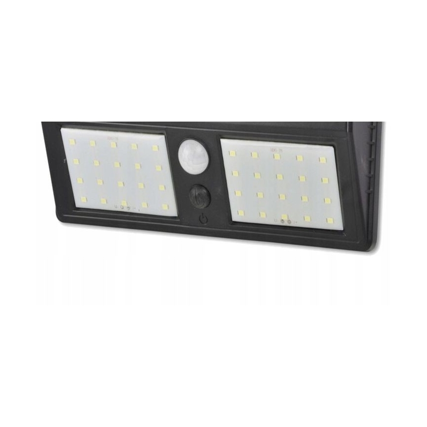 LED sieninis šviestuvas su jutikliu, įkraunamas saulės energija LED/1,2W/3,7V 2400 mAh IP54