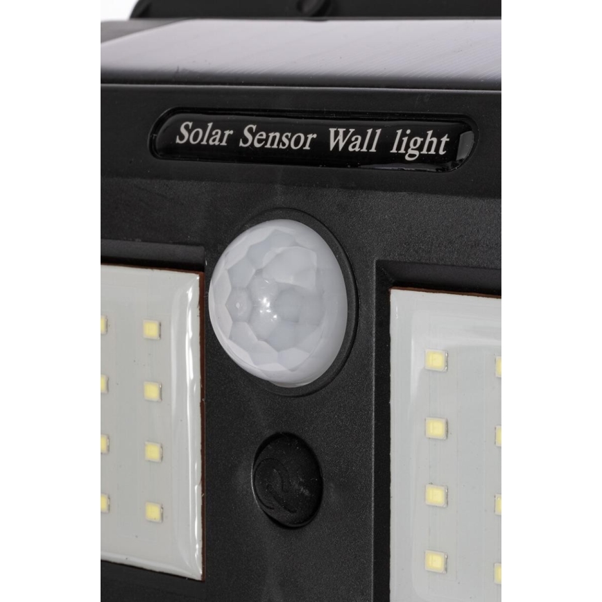 LED sieninis šviestuvas su jutikliu, įkraunamas saulės energija LED/1,2W/3,7V 2400 mAh IP54