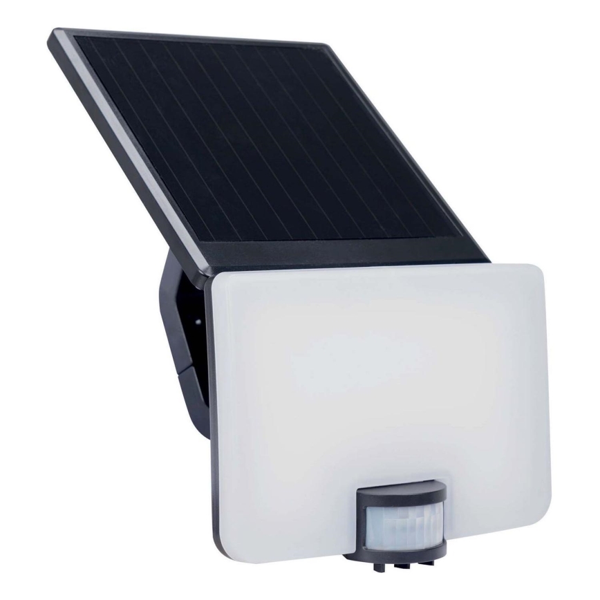 LED sieninis šviestuvas su jutikliu, įkraunamas saulės energija LED/12W/3,7V 4000 mAh IP54