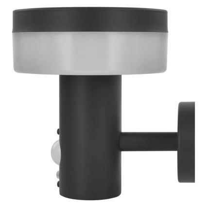 LED sieninis šviestuvas su jutikliu, įkraunamas saulės energija LED/2W/3,7V 1200 mAh IP44