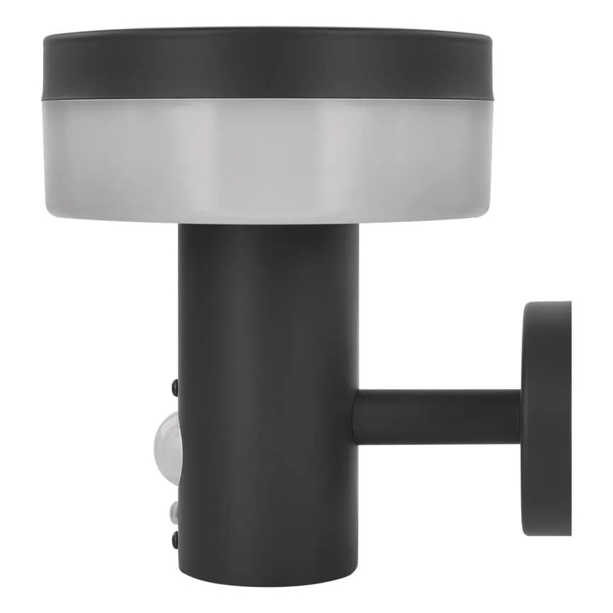 LED sieninis šviestuvas su jutikliu, įkraunamas saulės energija LED/2W/3,7V 1200 mAh IP44
