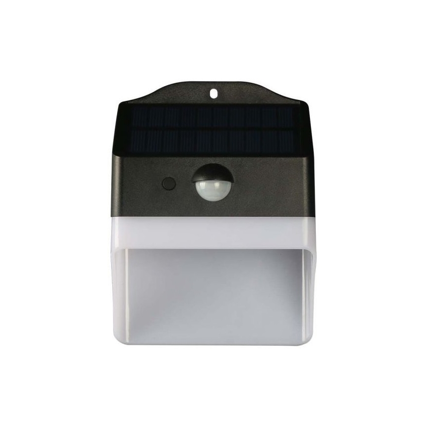 LED sieninis šviestuvas su jutikliu, įkraunamas saulės energija LED/2W/3,7V 4000K IP65