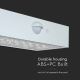 LED sieninis šviestuvas su jutikliu, įkraunamas saulės energija LED/3W/3,7V 3000K/4000K IP65 balta