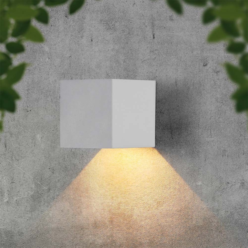 LED sieninis šviestuvas su jutikliu, įkraunamas saulės energija LED/3W/3,7V IP65 4000K balta