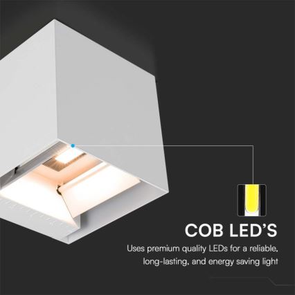 LED sieninis šviestuvas su jutikliu, įkraunamas saulės energija LED/3W/3,7V IP65 4000K balta