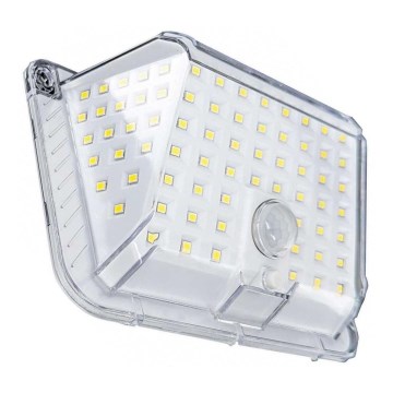LED sieninis šviestuvas su jutikliu, įkraunamas saulės energija LED/5W/3,7V 1200 mAh IP44