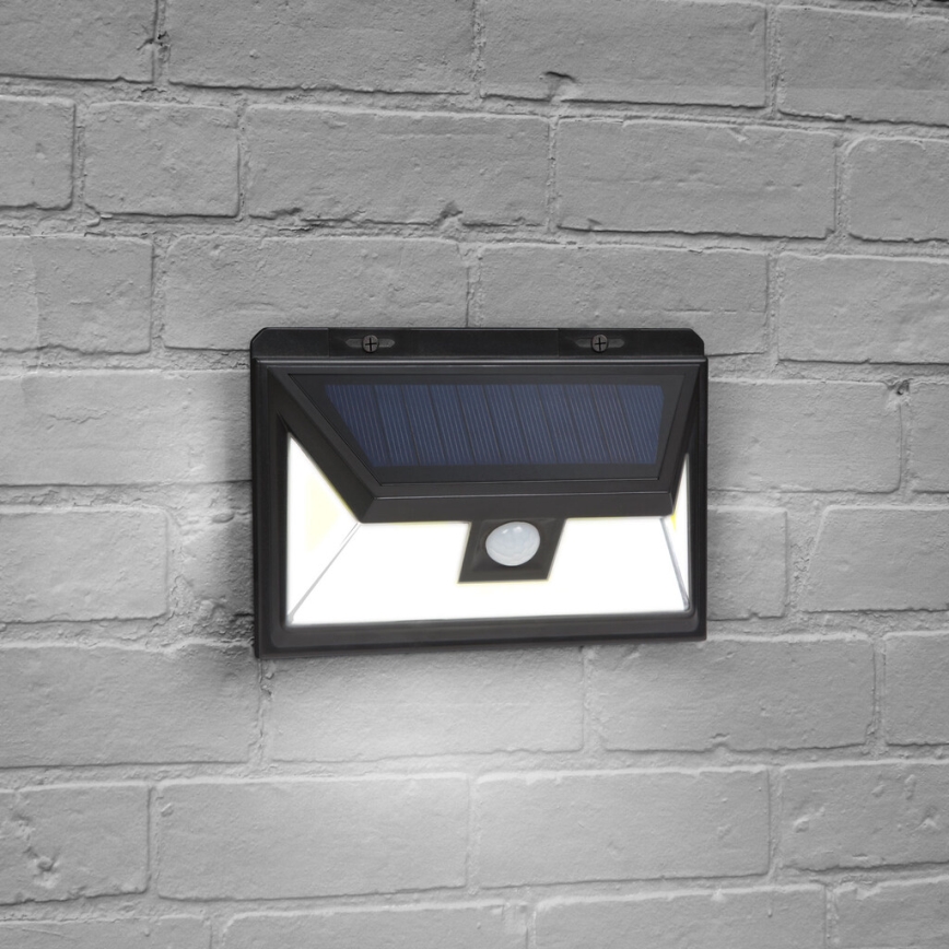 LED sieninis šviestuvas su jutikliu, įkraunamas saulės energija LED/5W/5,5V IP65 1200 mAh