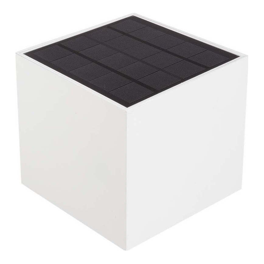 LED sieninis šviestuvas su jutikliu, įkraunamas saulės energija LED/9W/3,7V IP65 3000K 2600 mAh balta