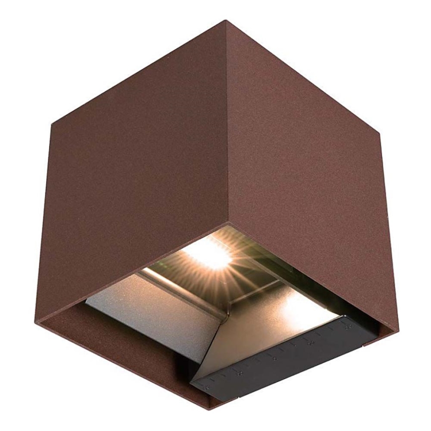 LED sieninis šviestuvas su jutikliu, įkraunamas saulės energija LED/9W/3,7V IP65 3000K ruda