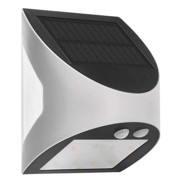 LED sieninis šviestuvas su jutikliu, įkraunamas saulės energija LUMI LED/3,7W IP54 balta