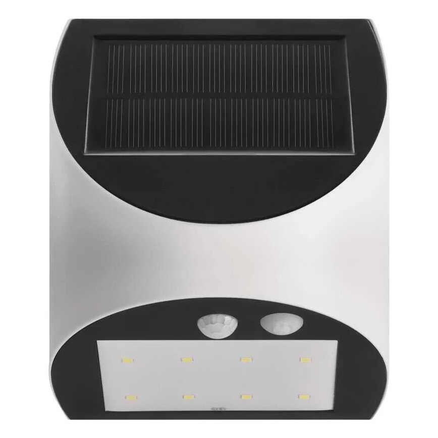 LED sieninis šviestuvas su jutikliu, įkraunamas saulės energija LUMI LED/3,7W IP54 balta
