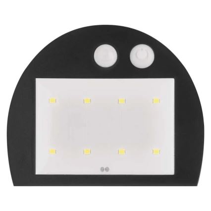LED sieninis šviestuvas su jutikliu, įkraunamas saulės energija LUMI LED/3,7W IP54 balta