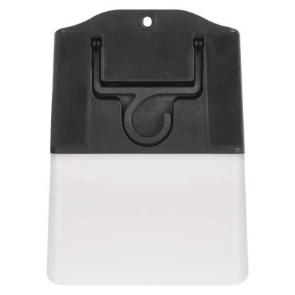 LED sieninis šviestuvas su jutikliu, įkraunamas saulės energija LUMI LED/3,7W IP65 juoda