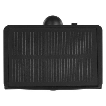 LED sieninis šviestuvas su jutikliu, įkraunamas saulės energija LUMI LED/3,7W IP65 juoda