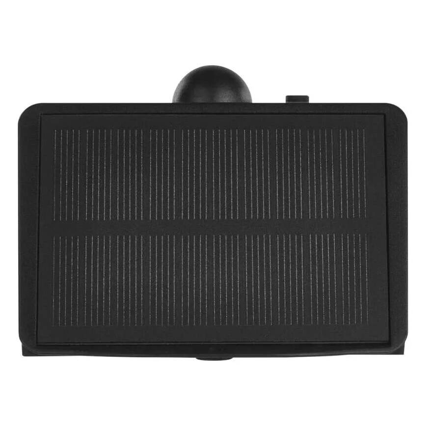 LED sieninis šviestuvas su jutikliu, įkraunamas saulės energija LUMI LED/3,7W IP65 juoda