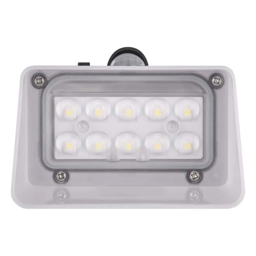 LED sieninis šviestuvas su jutikliu, įkraunamas saulės energija LUMI LED/3,7W IP65 juoda
