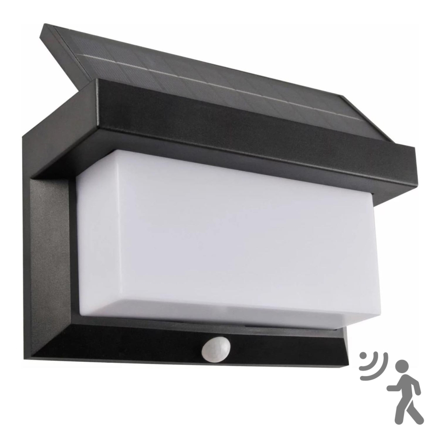 LED sieninis šviestuvas su jutikliu, įkraunamas saulės energija TONY LED/3,7V IP44
