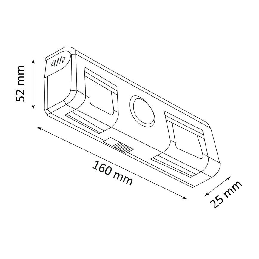 LED Sieninis šviestuvas su jutikliu LED/3xAA/4,5V