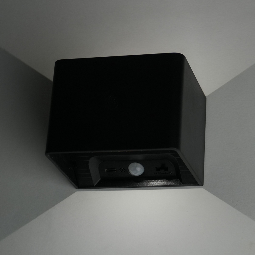 LED Pritemdomas siena jutiklinė šviestuvas su jutikliu MIRI LED/2,5W/3,7V 3000/4000/6400K 4000 mAh juoda