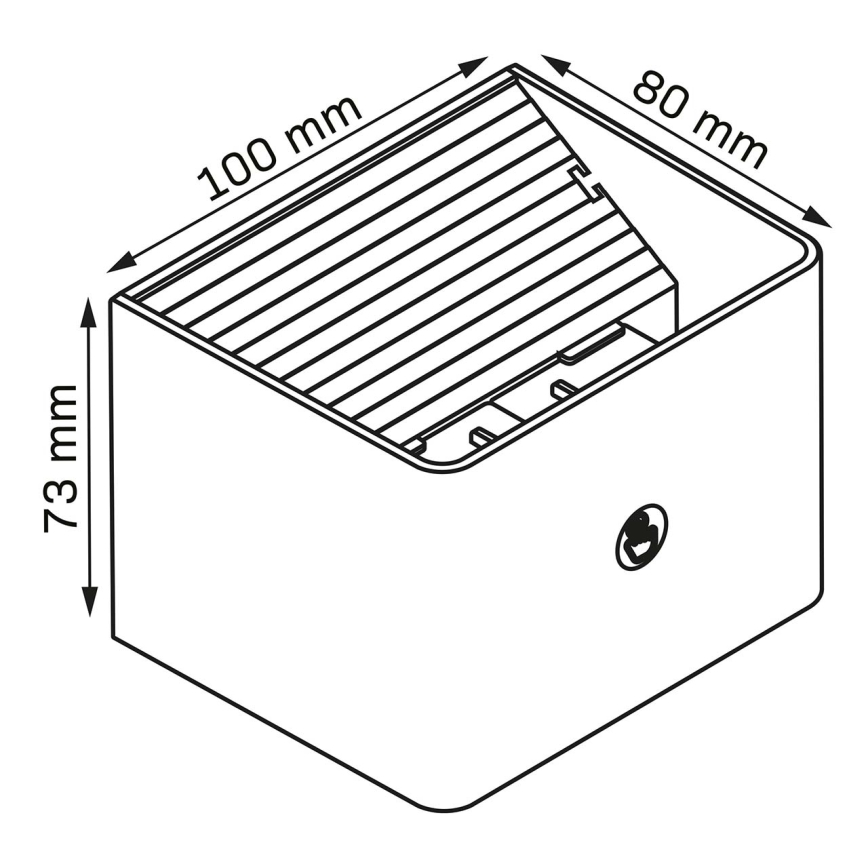 LED Pritemdomas siena jutiklinė šviestuvas su jutikliu MIRI LED/2,5W/3,7V 3000/4000/6400K 4000 mAh juoda