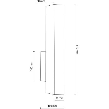 LED sieninis šviestuvas TEO LED/3W/230V 3000K pušis