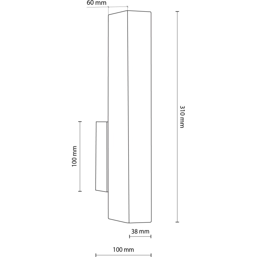 LED sieninis šviestuvas TEO LED/3W/230V 3000K pušis