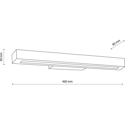 LED sieninis šviestuvas TEO LED/8W/230V 3000K graikinis riešutas