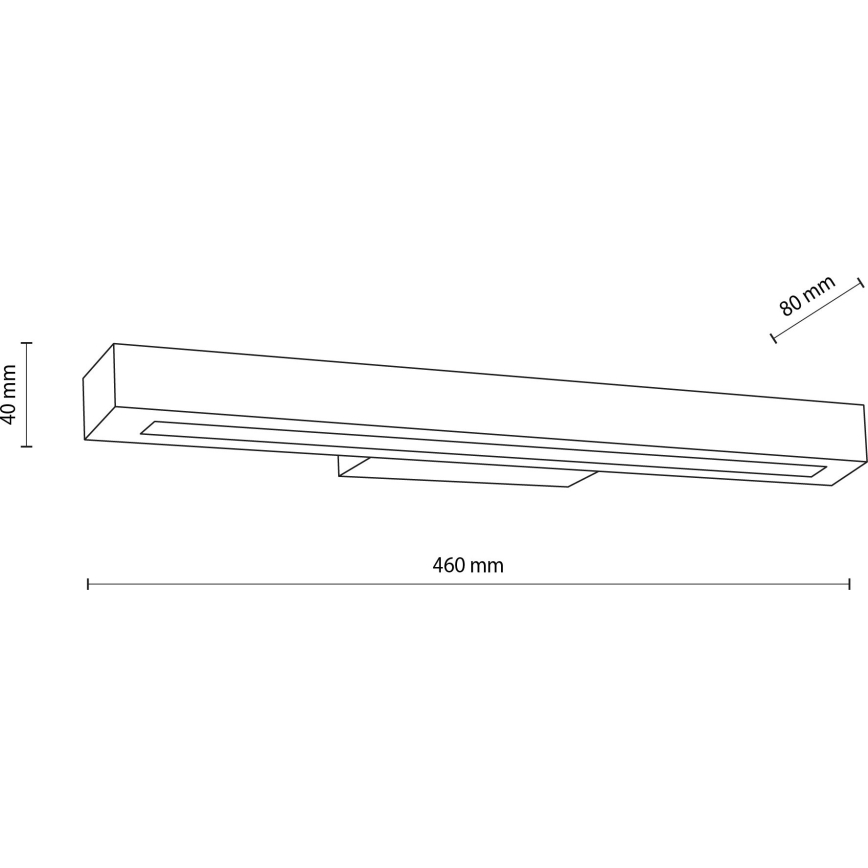 LED sieninis šviestuvas TEO LED/8W/230V 3000K graikinis riešutas